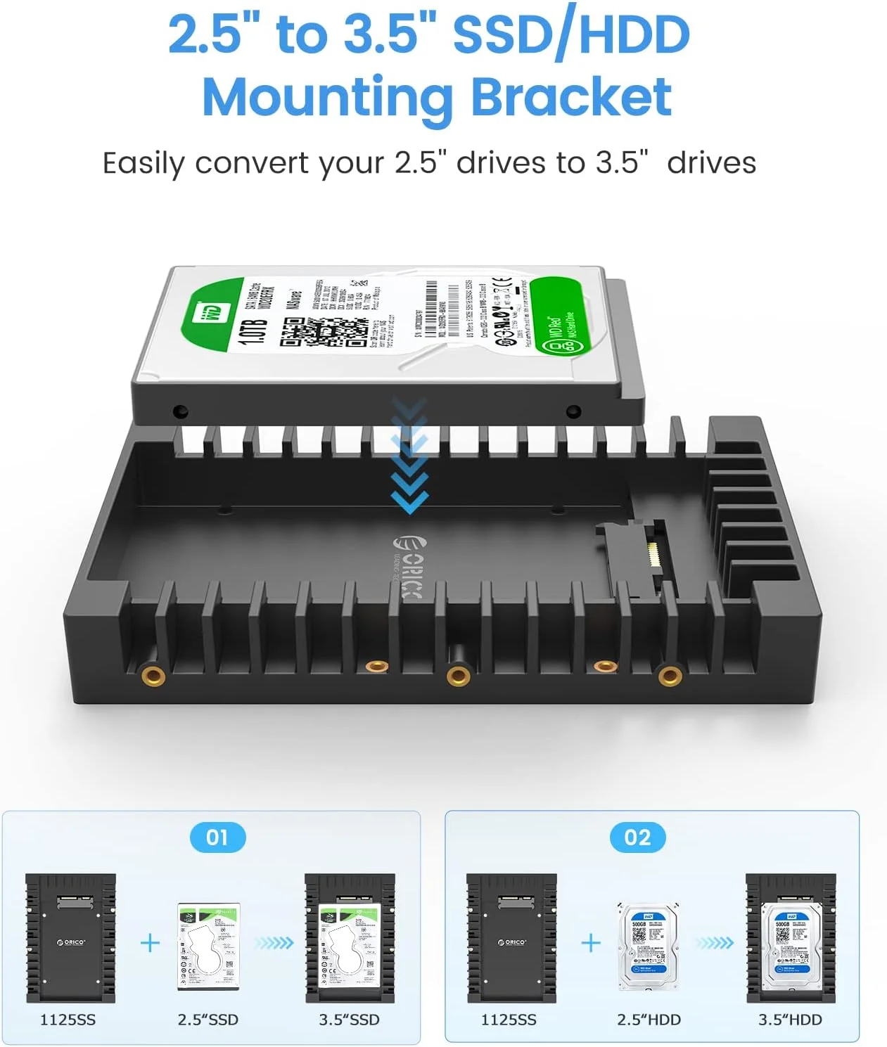 ORICO Hard Drive Caddy Support SATA 3.0 Support HDD and SSD 2.5 In 7mm 9.5mm 12.5mm Computer Accessories