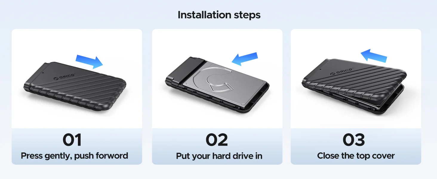 ORICO Hard Drive Caddy Support SATA 3.0 Support HDD and SSD 2.5 In 7mm 9.5mm 12.5mm Computer Accessories