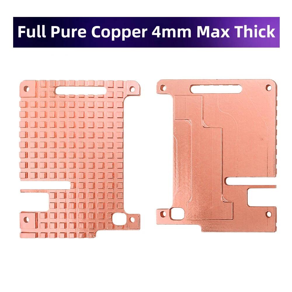 Raspberry Pi 4 Pure Copper Heatsink Metal Case Passive Cooling Shell 4mm Copper Enclosure for Raspberry Pi 4 Model B 4B