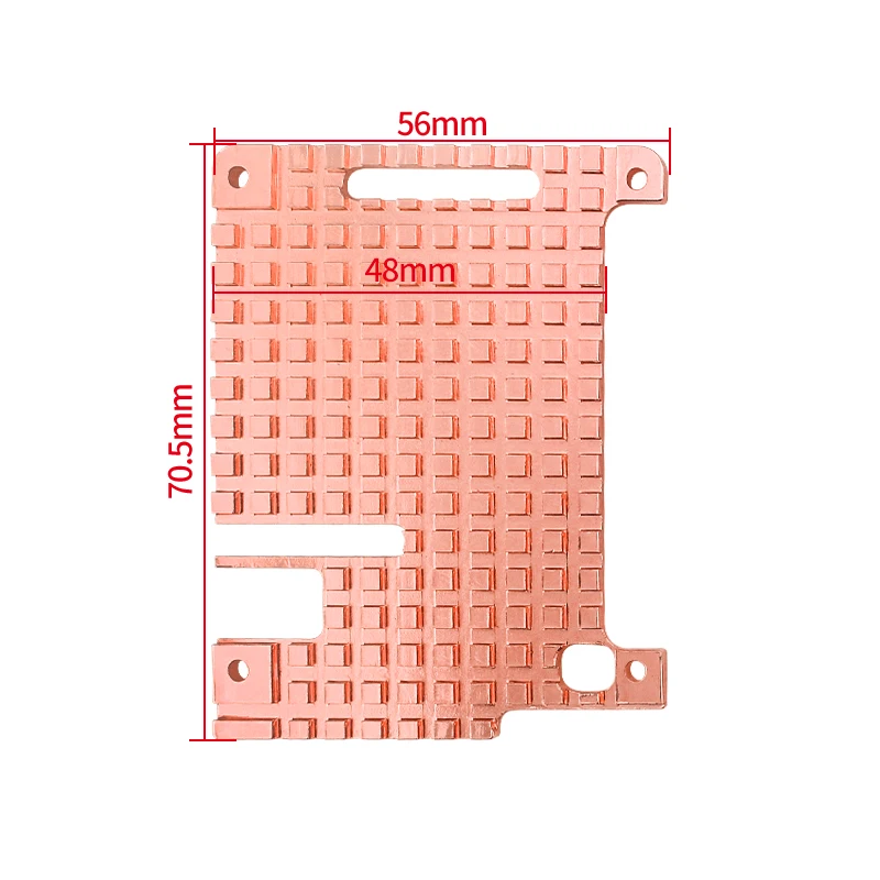 Raspberry Pi 4 Pure Copper Heatsink Metal Case Passive Cooling Shell 4mm Copper Enclosure for Raspberry Pi 4 Model B 4B