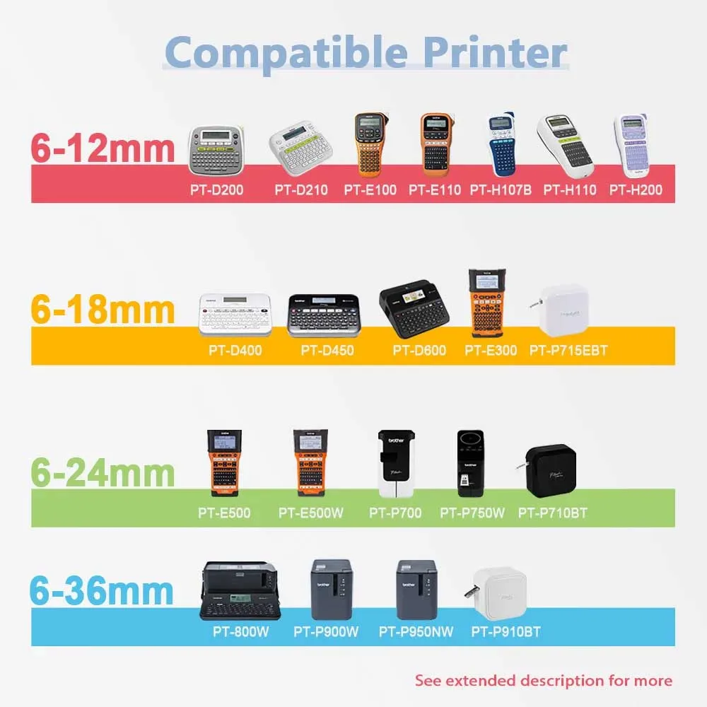 Compatible brother Laser Label Tape TZe-231L1 TZE-131L1 Laser Checkered/Star Labels for H110 PT-E550W PT-710BT P-touch Printer