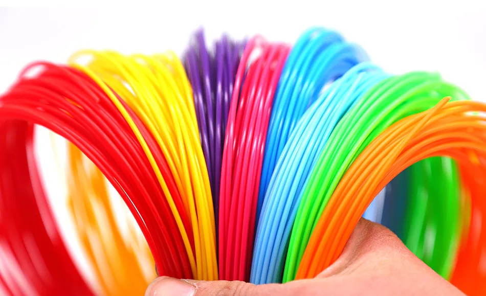 3D Print Plastic, 3-D Pens Filament Materials, 3D Printing Filament, Diameter 1.75mm PLA Line, 20 Non Repeating Colors, Random C
