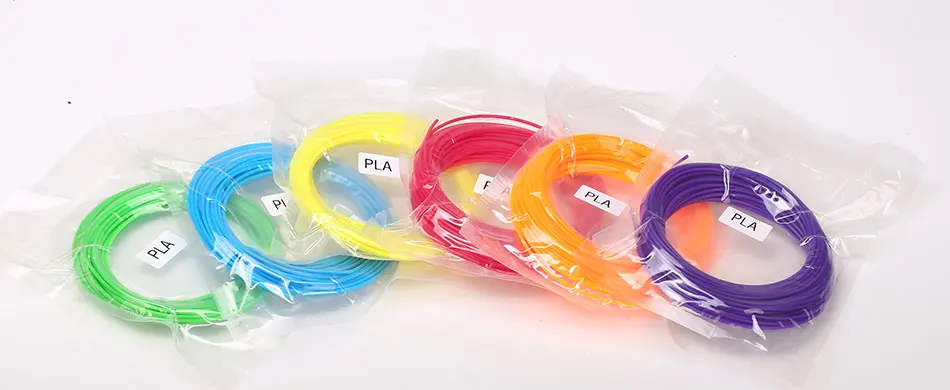 3D Print Plastic, 3-D Pens Filament Materials, 3D Printing Filament, Diameter 1.75mm PLA Line, 20 Non Repeating Colors, Random C
