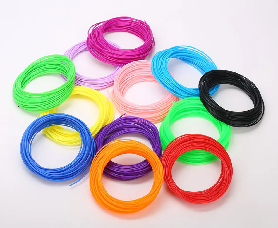 3D Print Plastic, 3-D Pens Filament Materials, 3D Printing Filament, Diameter 1.75mm PLA Line, 20 Non Repeating Colors, Random C
