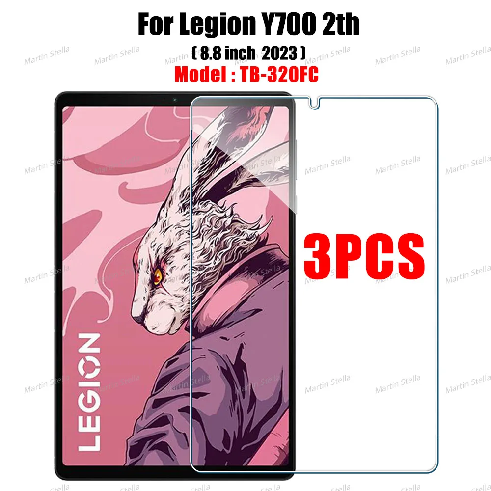 3PCS Tempered Glass Screen Protector for legion y700 2nd generation 8.8 inch 1st 2023 2022 TB-9707 TB-320 Tablet Film