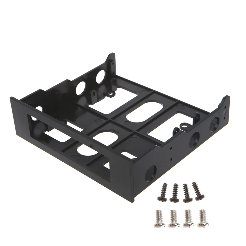 3.5" to 5.25" Hard Drive Mounting Bracket 3.5 Inch HDD SSD Adapter For 5.25 Inch PC Computer Case Bay With Mounting Screws