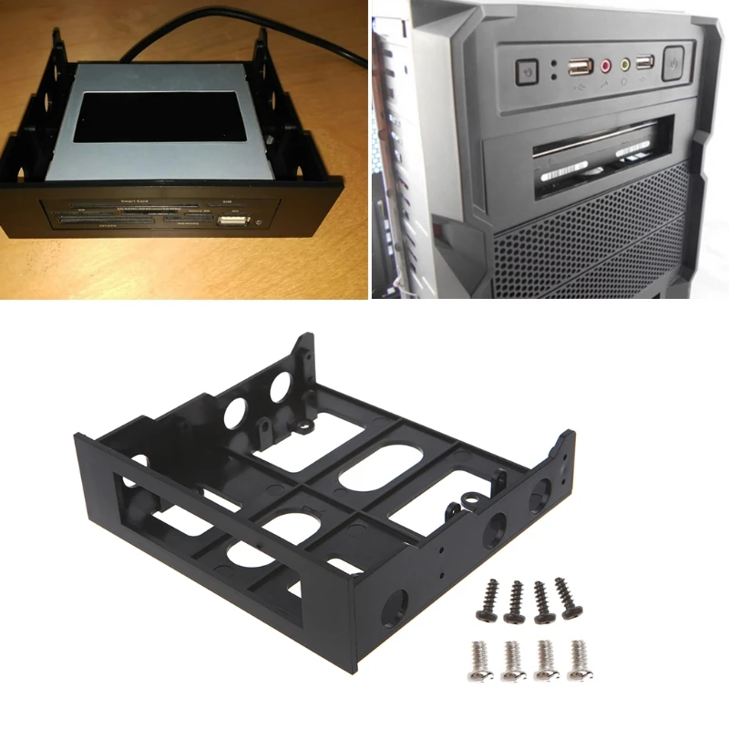 3.5" to 5.25" Hard Drive Mounting Bracket 3.5 Inch HDD SSD Adapter For 5.25 Inch PC Computer Case Bay With Mounting Screws
