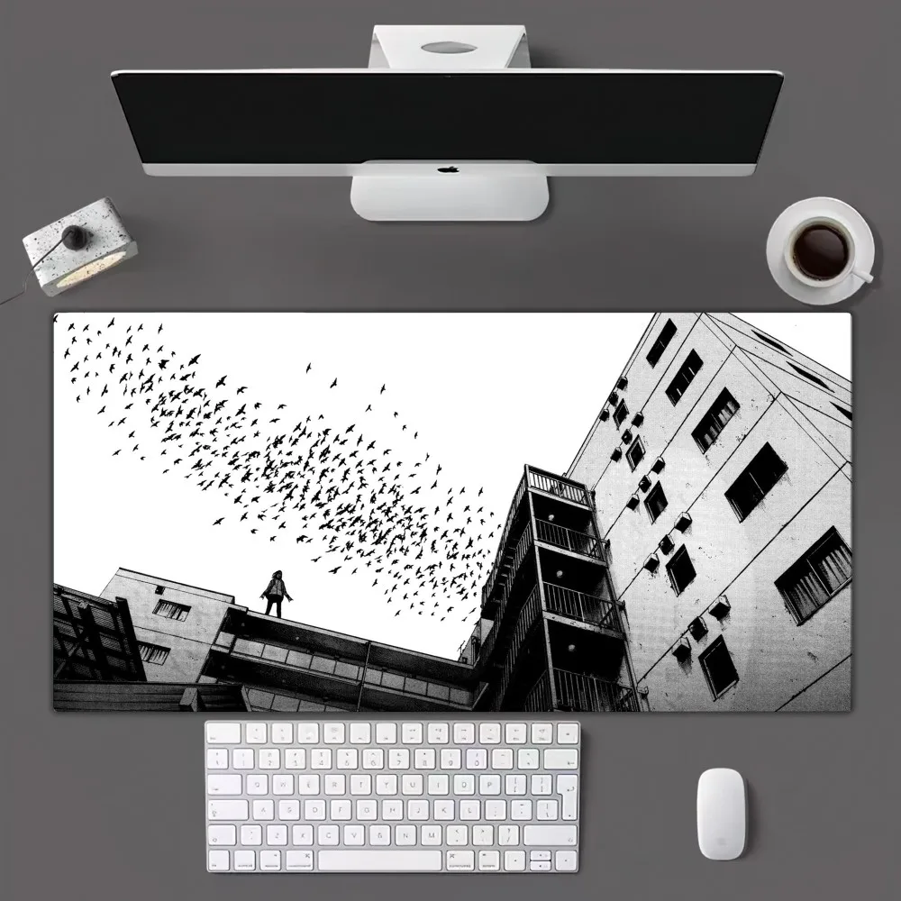 Goodnight punpun Manga Mousepad Mousepad Gamer Mouse Pad Size For Office Long Table Mat