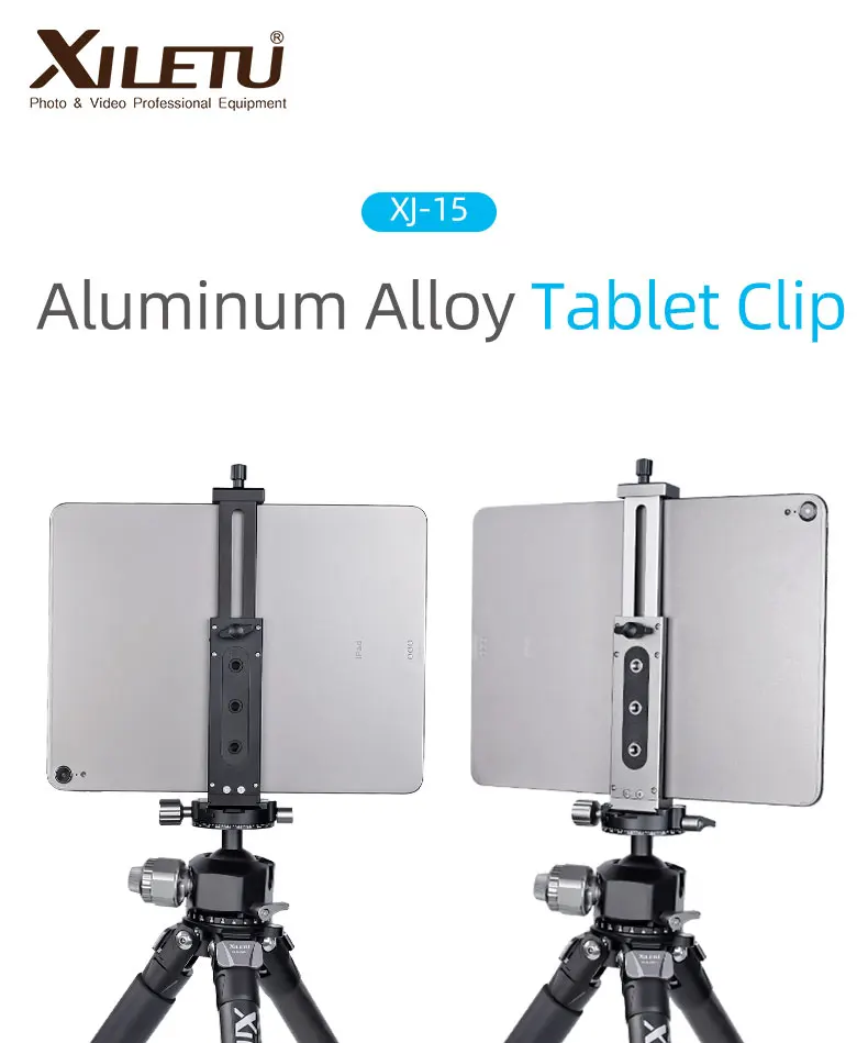 Universal Aluminum Alloy Tablet Phone Stand Holder Clip Tripod Adjustable Bracket for Mobile Phones Ipro Tablets Tablet Holder
