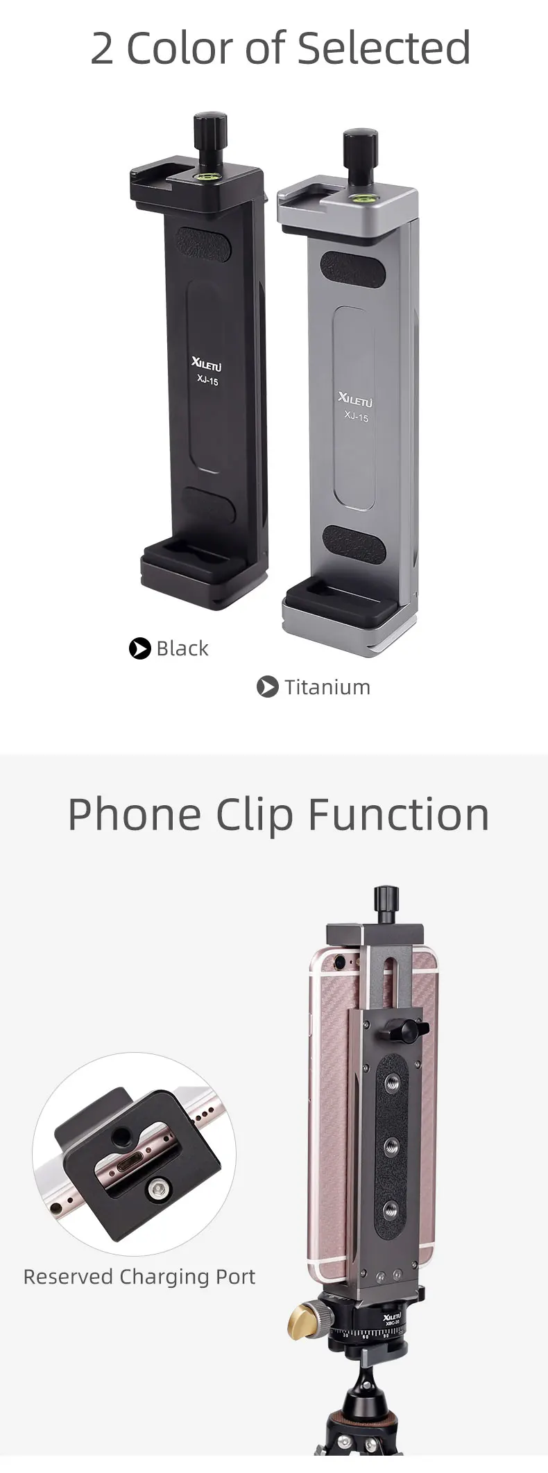 Universal Aluminum Alloy Tablet Phone Stand Holder Clip Tripod Adjustable Bracket for Mobile Phones Ipro Tablets Tablet Holder