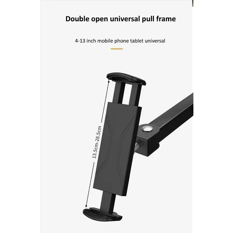 1pcs Wall Mount Tablet Stand Long Arm Stretchable Cell Phone Wall Holder Adjustable Metal Wall IPad Stand for IPhone 4-13 Inches