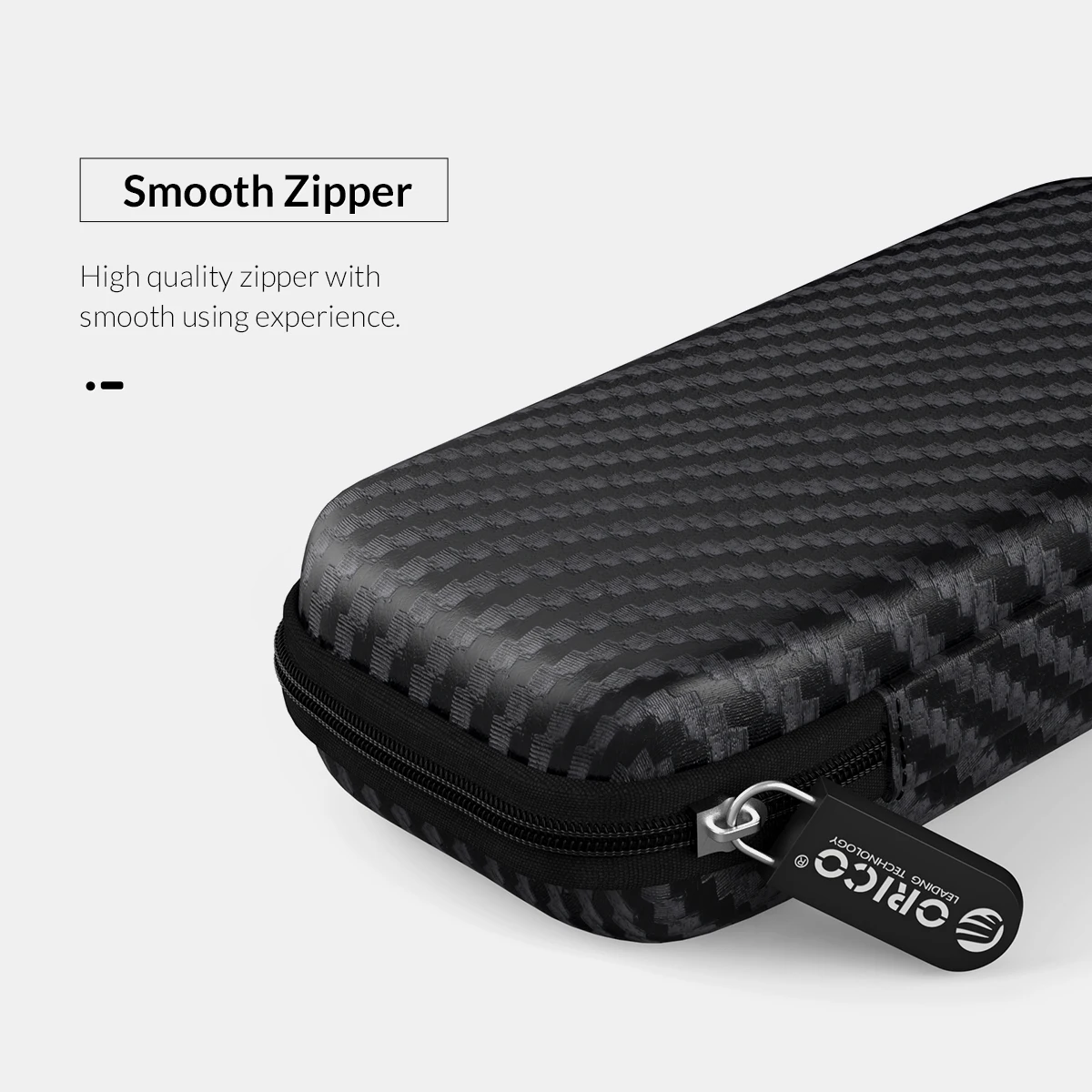 ORICO Eva Zipper Bag Mobile Phone Charger Protection Bag Hard Disk for External M.2 Hard Drive/Earphone/Data Line HDD Case Black