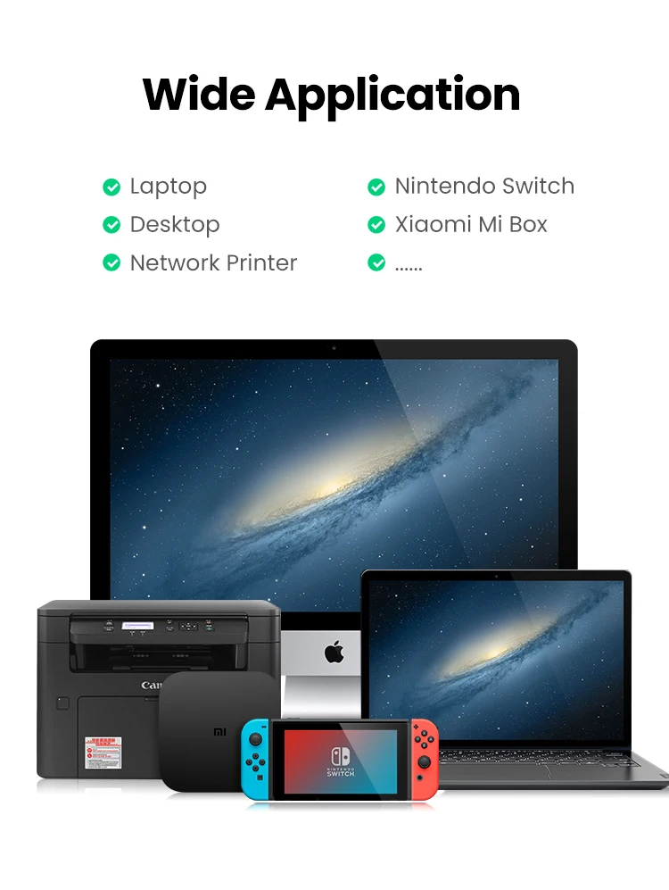 UGREEN USB Ethernet Adapter 1000/100Mbps USB3.0/2.0 to RJ45 Lan for Laptop PC Windows Xiaomi Mi Box Nintendo Switch Network Card
