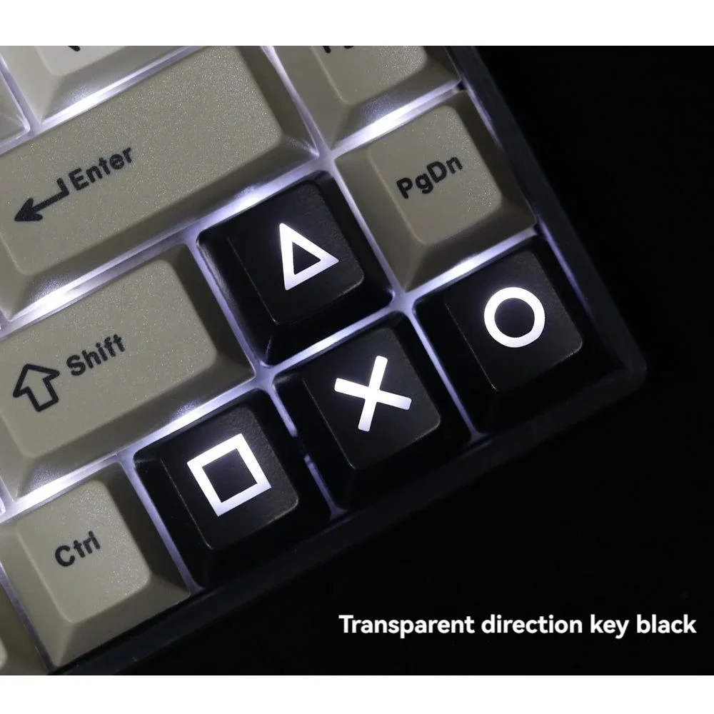 Cross Ring Square Triangle Direction Keycaps Set of Esc Enter WASD Arrow Key Caps for Mechanical Keyboard OEM Profile ABS