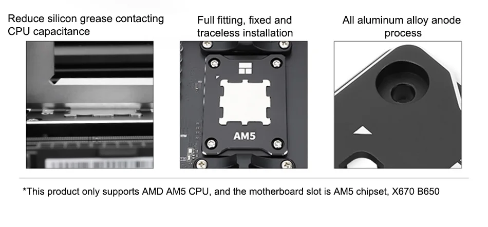 Thermalright ASF AMD AM5 Secure Frame Black/Red Computer CPU Bending Corrector Frame AM5 Anti Bending Support