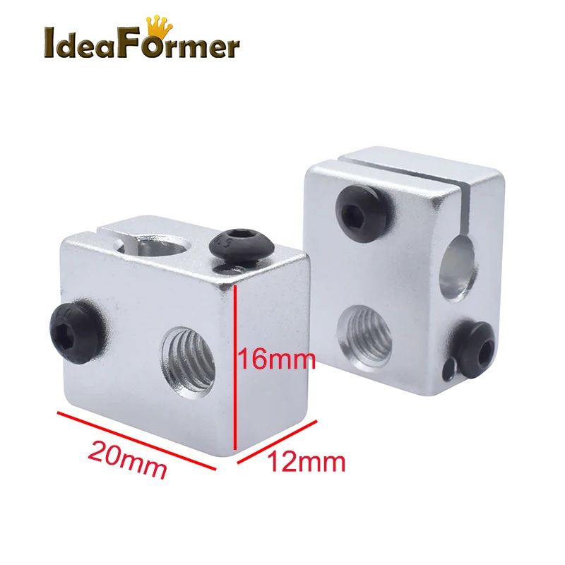 V6 J-head 12V 24V All Metal Hotend Wade or Bowden 1.75/3.0mm Filament Nozzle Cooling Fan Bracket Block Thermistors Heat Sink Kit