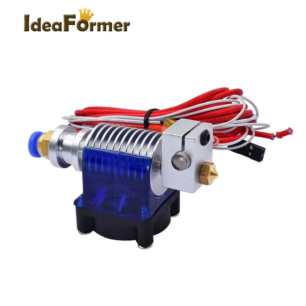 V6 J-head 12V 24V All Metal Hotend Wade or Bowden 1.75/3.0mm Filament Nozzle Cooling Fan Bracket Block Thermistors Heat Sink Kit