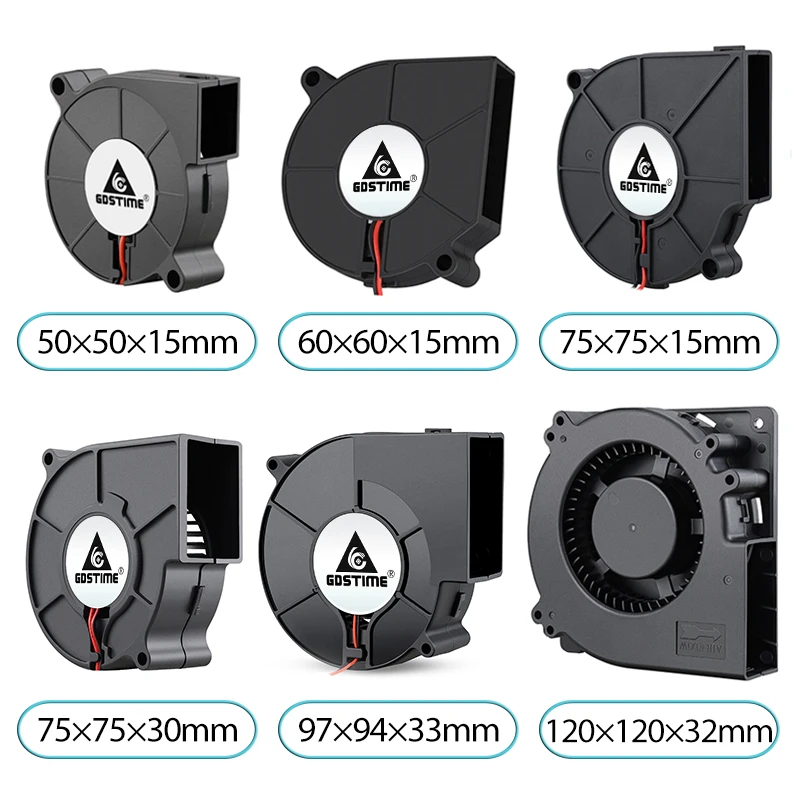 GDSTIME Dual 40mm 50mm 60mm 80mm 92mm 120mm 140mm DC 5V Powered USB Fans with 2 in 1 USB Cable for AV Receiver DVR Cooling