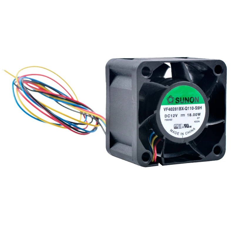 VF40281BX-Q110-S9H 4cm 40mm Fan 40x40x28mm DC12V 1.5A 18W 4lines High Volume Cooling Fan for 1U Server Power Supply