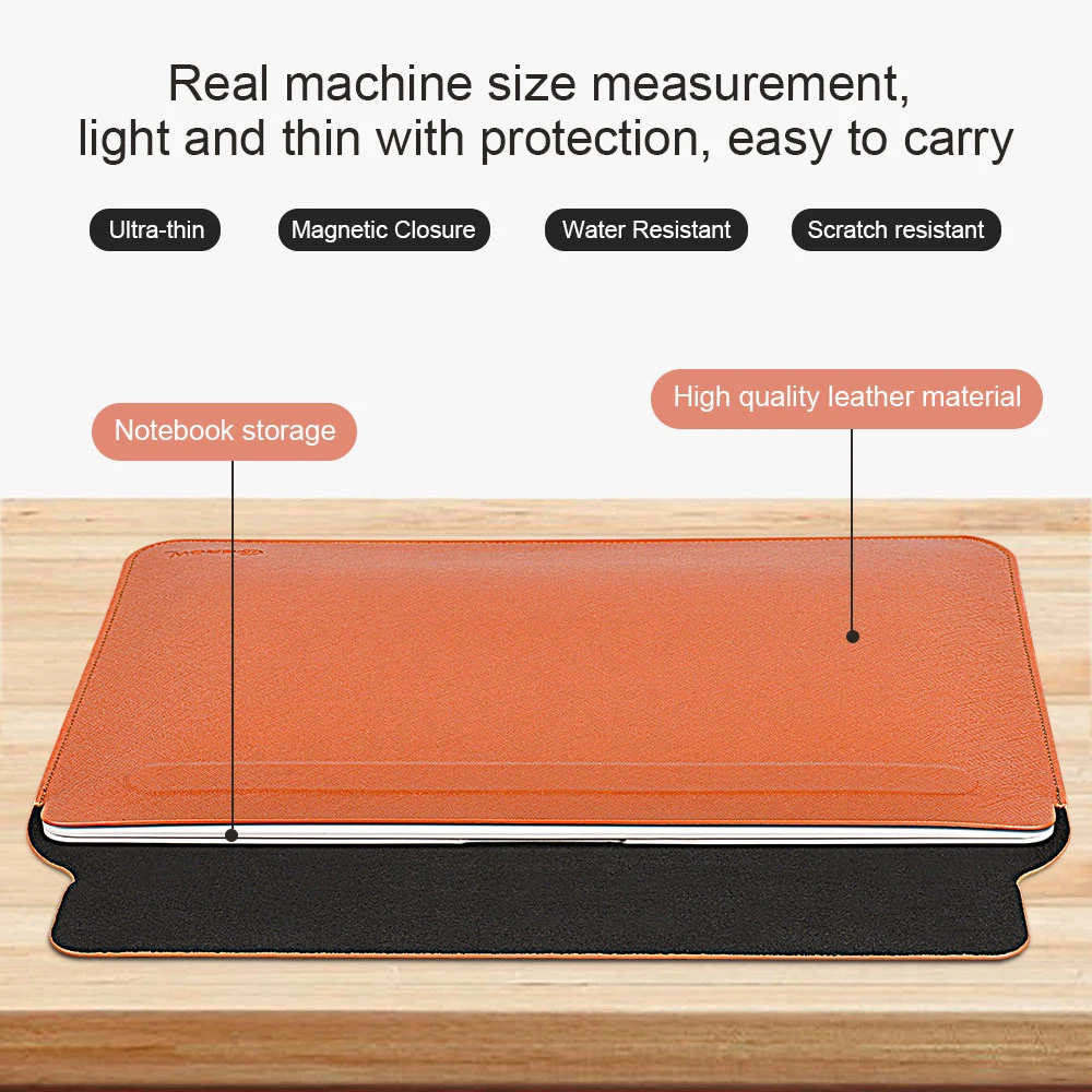 Cingrow Laptop Sleeve for MacBook Air 15.3 2026 Waterproof Laptop Bag for MacBook Air 13 Pro 14 Ultra-thin Notebook Bag 15.6