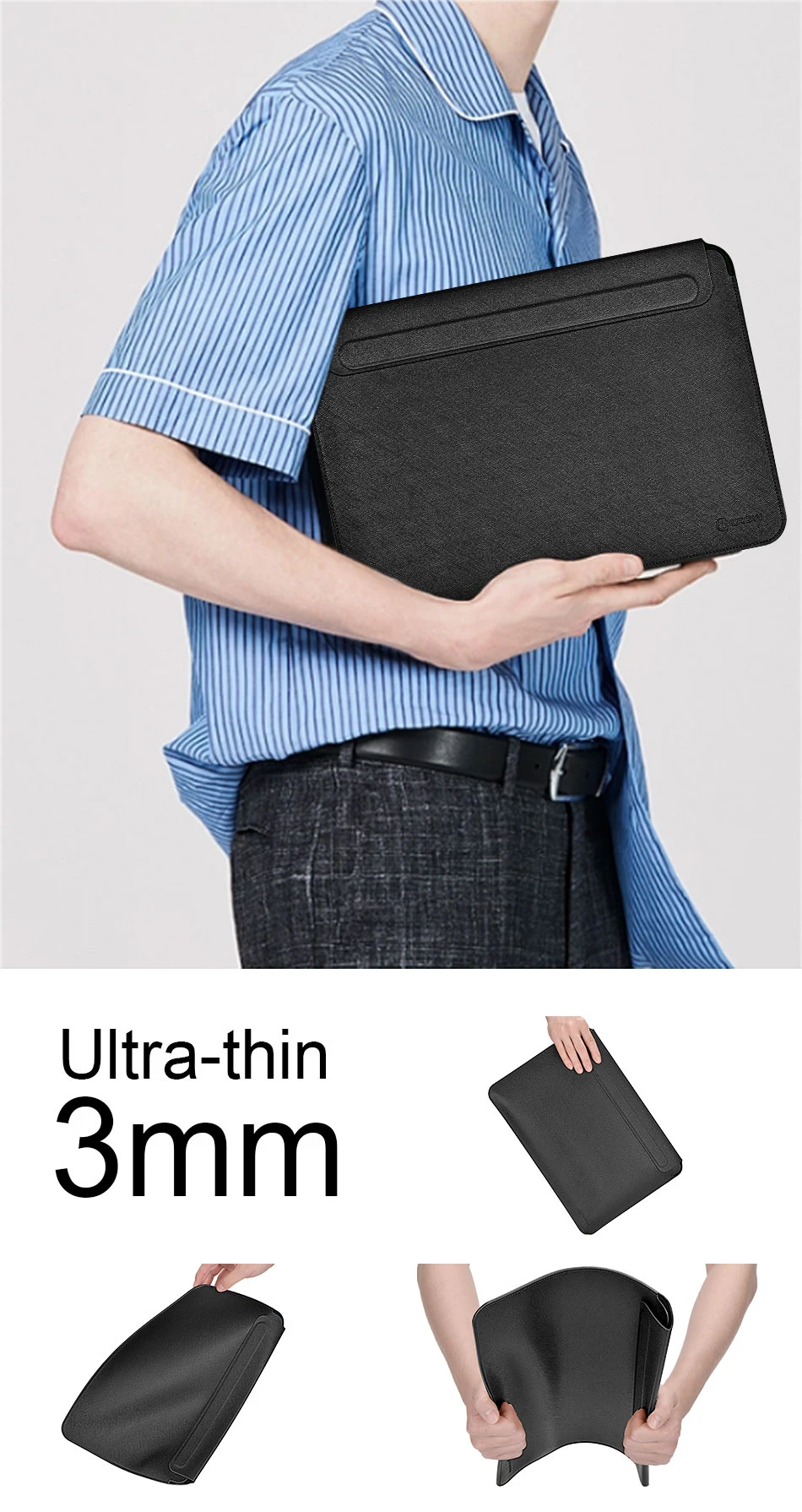 Cingrow Laptop Sleeve for MacBook Air 15.3 2026 Waterproof Laptop Bag for MacBook Air 13 Pro 14 Ultra-thin Notebook Bag 15.6