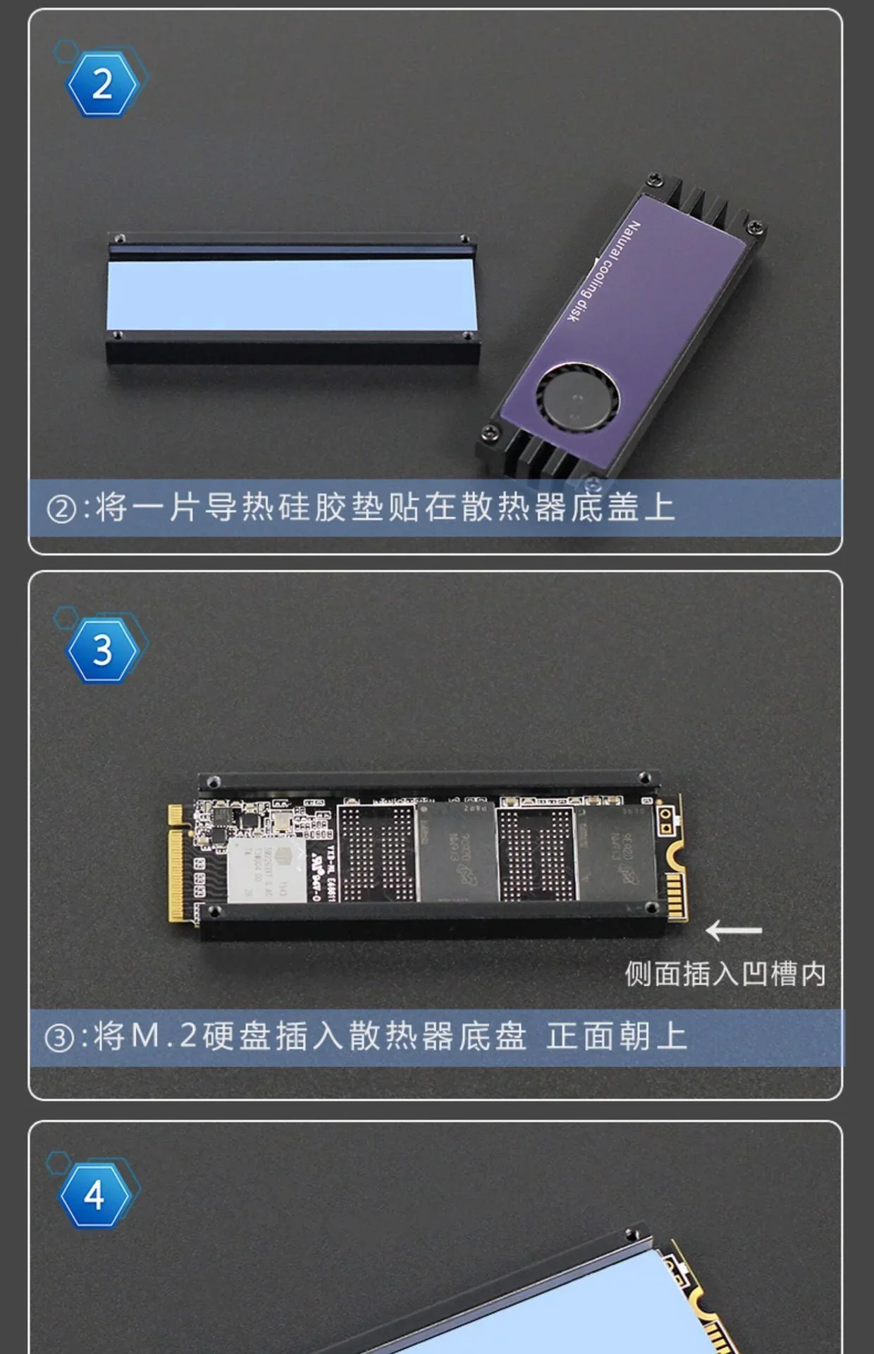 1PCS For M2 SSD Heatsink Cooler with Digital Temperature OLED-Display .2 2280 22110 For NVME Hard Disk Heat-radiator