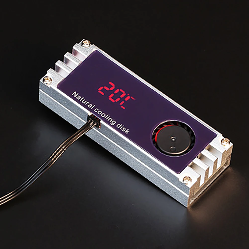 1PCS For M2 SSD Heatsink Cooler with Digital Temperature OLED-Display .2 2280 22110 For NVME Hard Disk Heat-radiator
