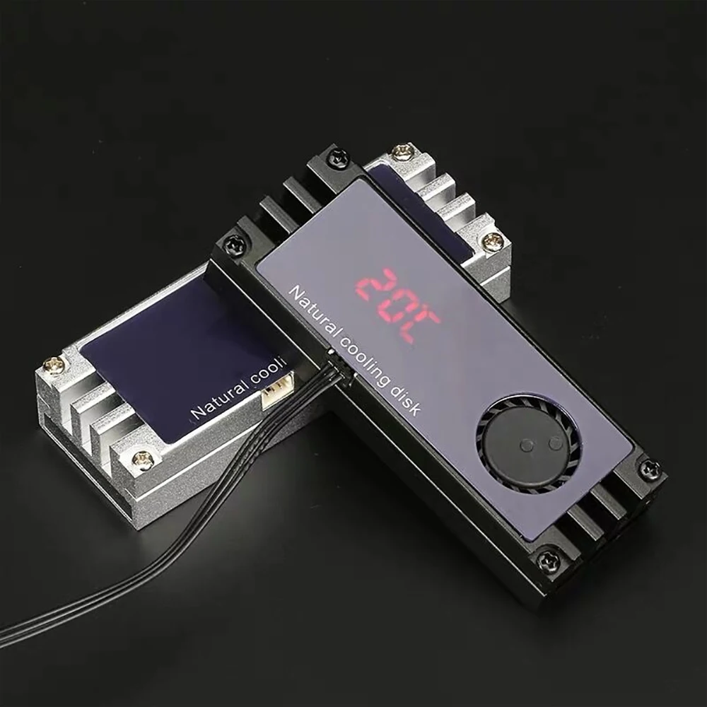 1PCS For M2 SSD Heatsink Cooler with Digital Temperature OLED-Display .2 2280 22110 For NVME Hard Disk Heat-radiator
