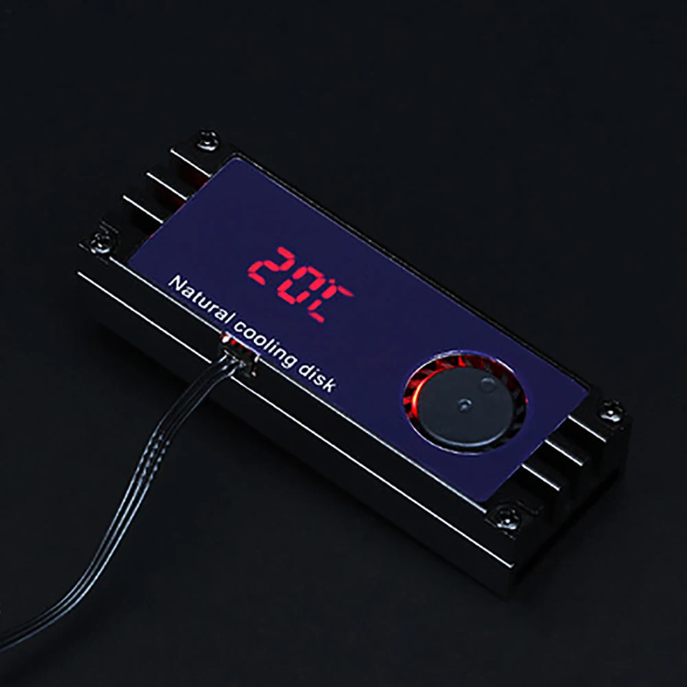 1PCS For M2 SSD Heatsink Cooler with Digital Temperature OLED-Display .2 2280 22110 For NVME Hard Disk Heat-radiator