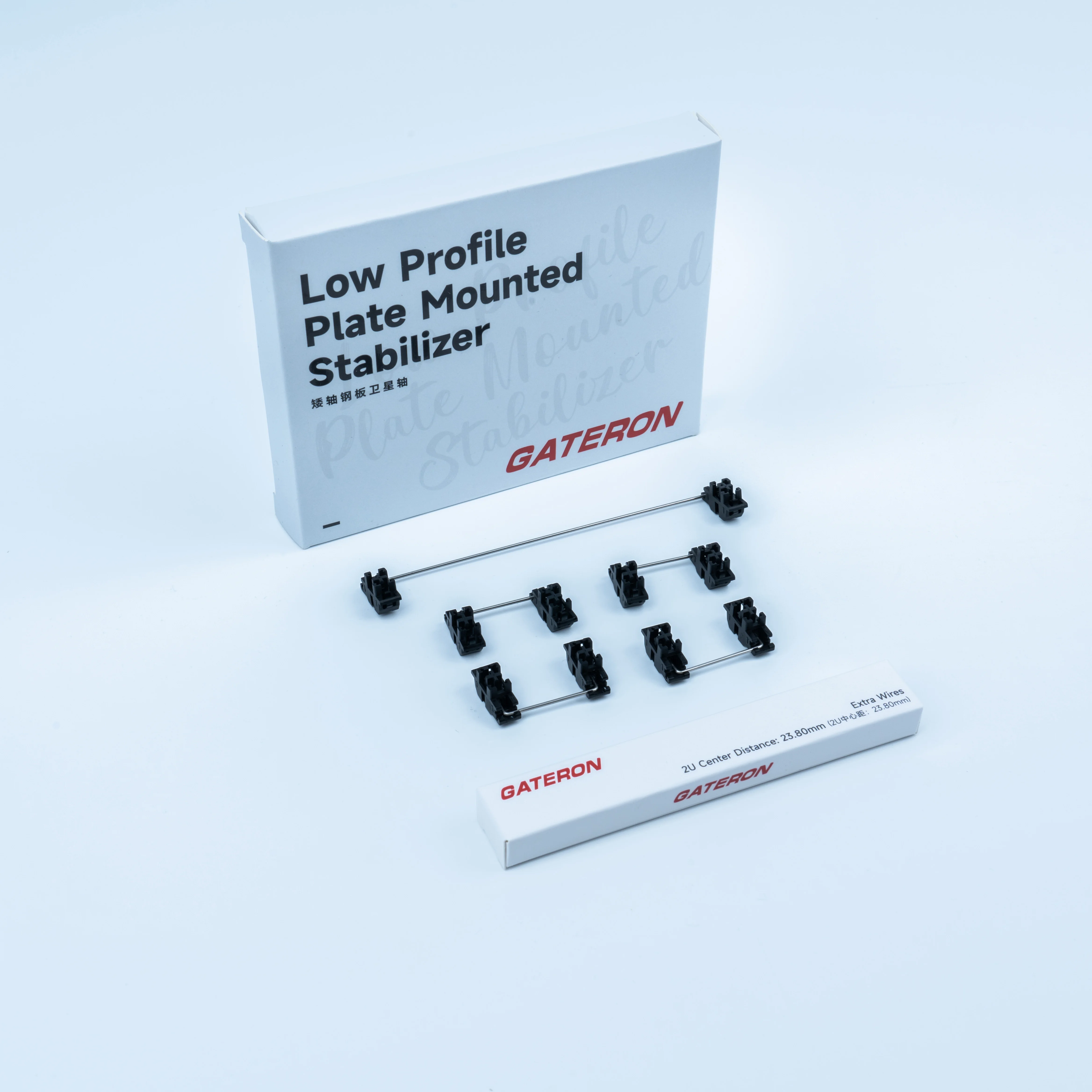 GATERON Low Profile Stabilizer Plated Mounted Black Customized 6.25u 2u Low Profile Switch DIY Hotswap Available For Keyboard