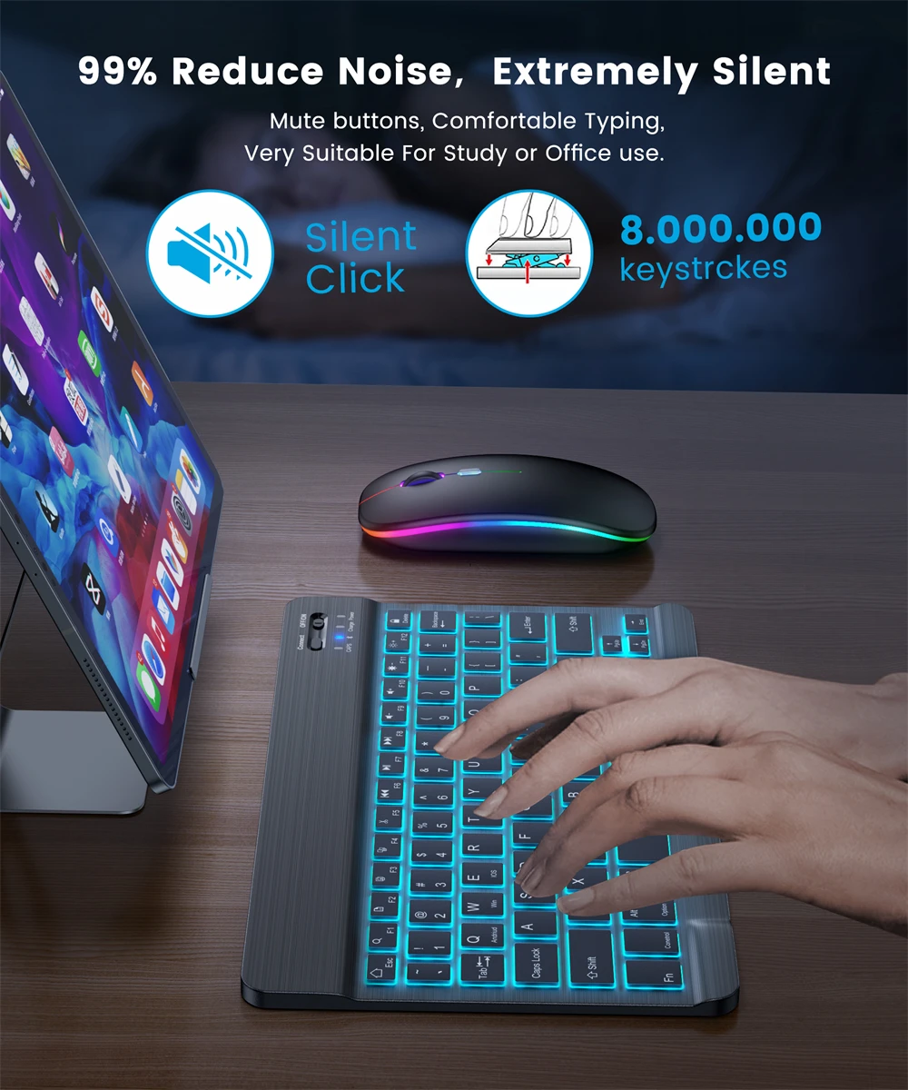 Backlight iPad magic keyboard For iPad Pro 11 2021 2020 Mini 5 6 10.2 9/8/7th 2018 2017 5 6th Pro 11 12.9 10.5 9.7 Air 3 2 Case
