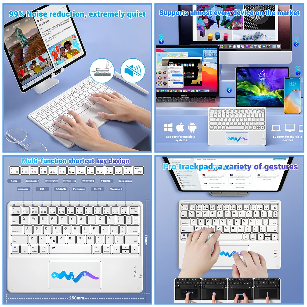 Backlight iPad magic keyboard For iPad Pro 11 2021 2020 Mini 5 6 10.2 9/8/7th 2018 2017 5 6th Pro 11 12.9 10.5 9.7 Air 3 2 Case