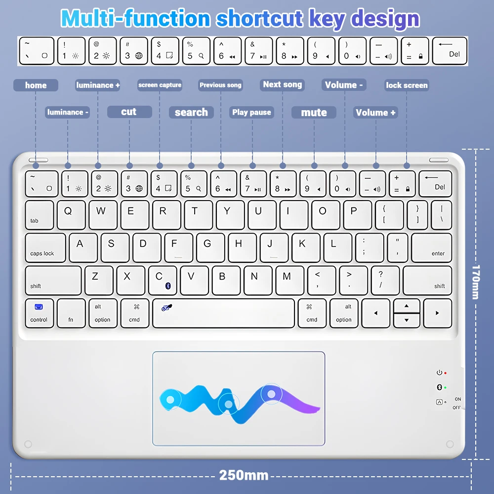 Backlight iPad magic keyboard For iPad Pro 11 2021 2020 Mini 5 6 10.2 9/8/7th 2018 2017 5 6th Pro 11 12.9 10.5 9.7 Air 3 2 Case