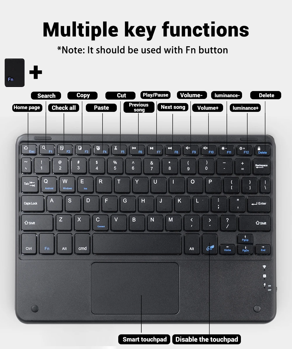 Backlight iPad magic keyboard For iPad Pro 11 2021 2020 Mini 5 6 10.2 9/8/7th 2018 2017 5 6th Pro 11 12.9 10.5 9.7 Air 3 2 Case
