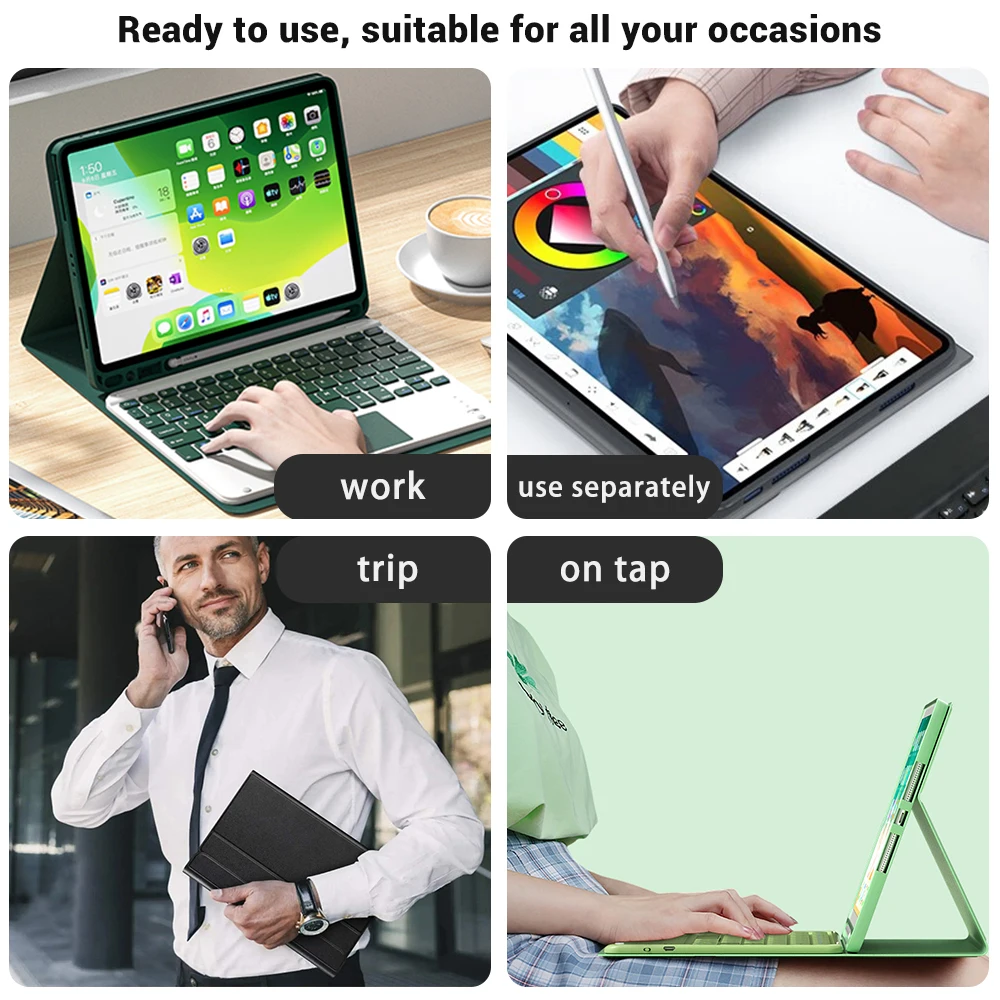 Backlight iPad magic keyboard For iPad Pro 11 2021 2020 Mini 5 6 10.2 9/8/7th 2018 2017 5 6th Pro 11 12.9 10.5 9.7 Air 3 2 Case