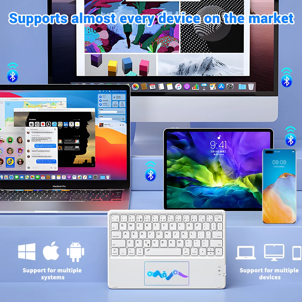 Backlight iPad magic keyboard For iPad Pro 11 2021 2020 Mini 5 6 10.2 9/8/7th 2018 2017 5 6th Pro 11 12.9 10.5 9.7 Air 3 2 Case