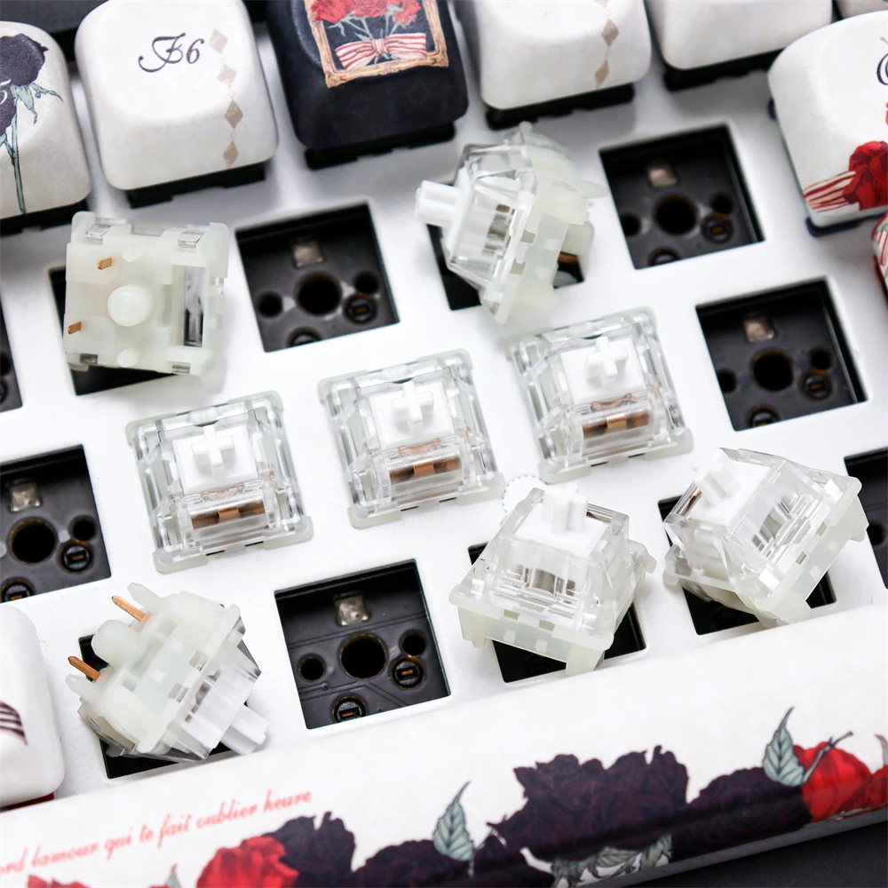 Wholesales KTT Kang White V3 Switches Mechanical Keyboard Switch 5Pin Custom Cherry RGB SMD Gaming Compatible With MX Switch