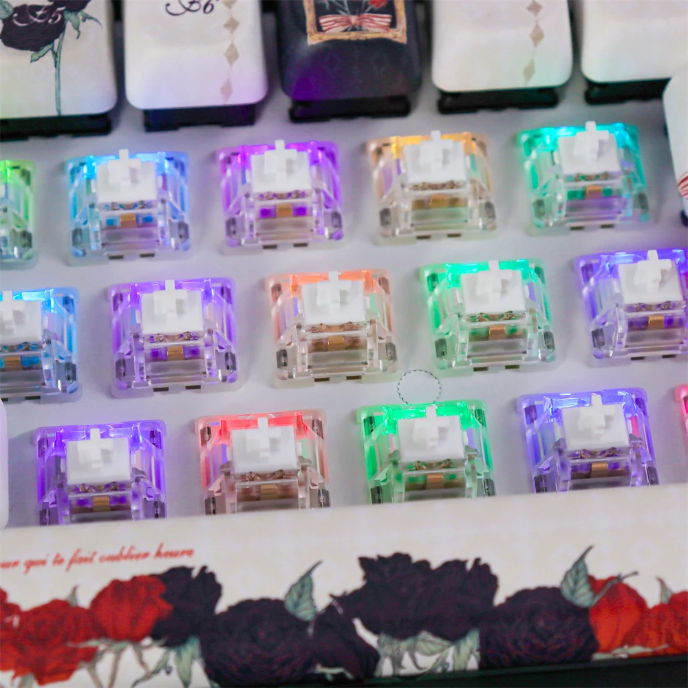 Wholesales KTT Kang White V3 Switches Mechanical Keyboard Switch 5Pin Custom Cherry RGB SMD Gaming Compatible With MX Switch