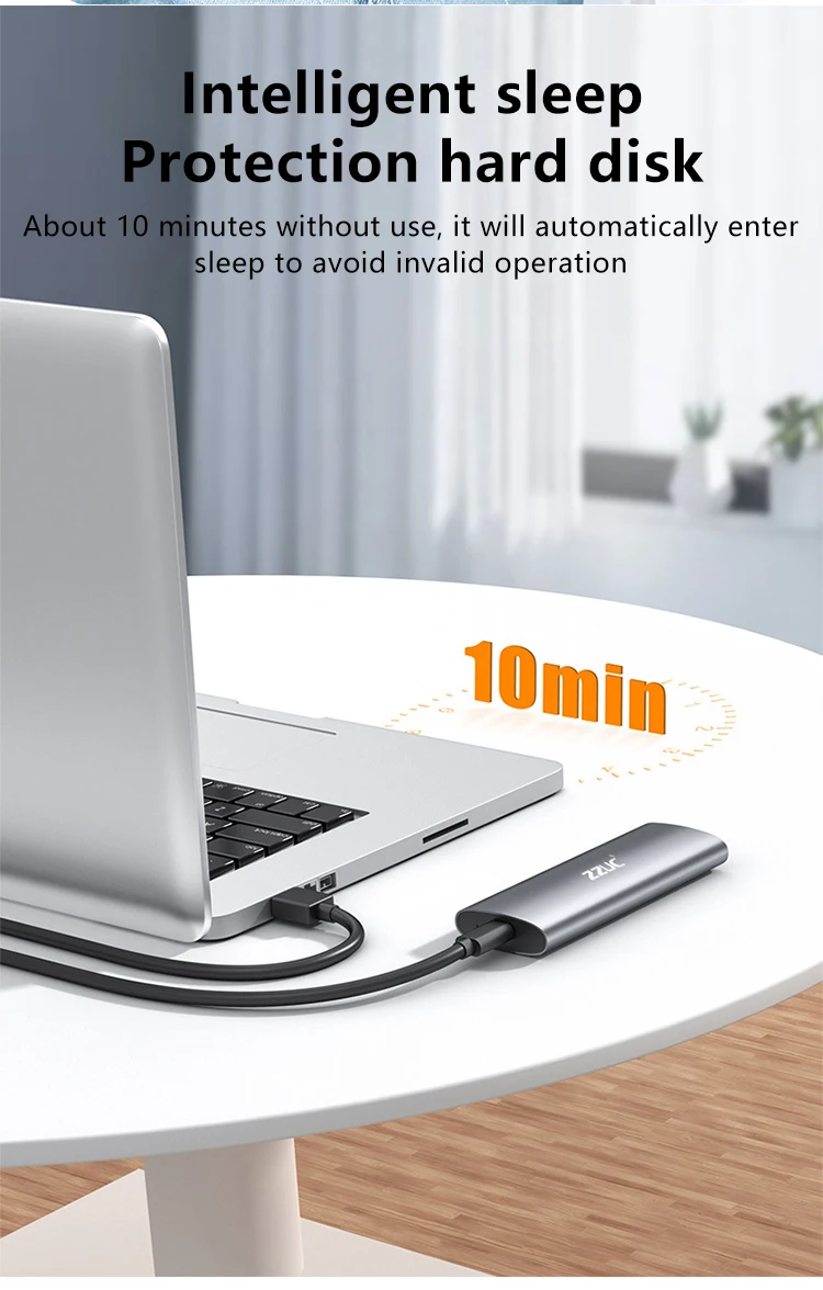 UTHAI M.6 Hard Disk Box 3.1 Dual Protocol NVME/NGFF SATA SSD Type-C 3.1 Disk Tool Free M.2 SSD Case Built-in Metal Heat Sink