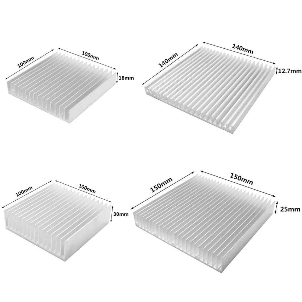 Extruded Aluminum Heatsink Heat Sink Radiator for Electronic LED Chip Power Amplifier Cooler Cooling Heat Dissipation