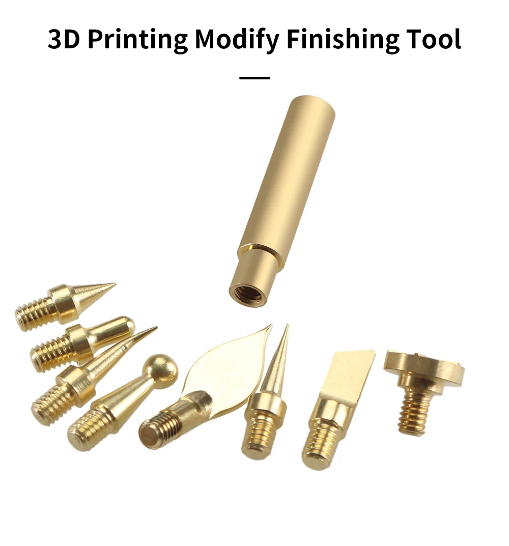 Toaiot Heat Insert Nut Iron Tip Hot Melt Heat Set Insert Tool Soldering Iron Tip 3D Printing Modify Finishing Brass Thread Embed