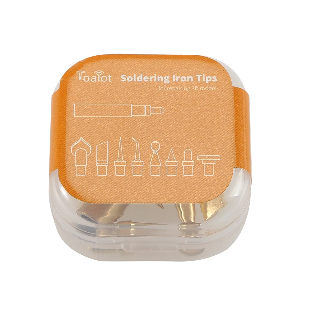 Toaiot Heat Insert Nut Iron Tip Hot Melt Heat Set Insert Tool Soldering Iron Tip 3D Printing Modify Finishing Brass Thread Embed