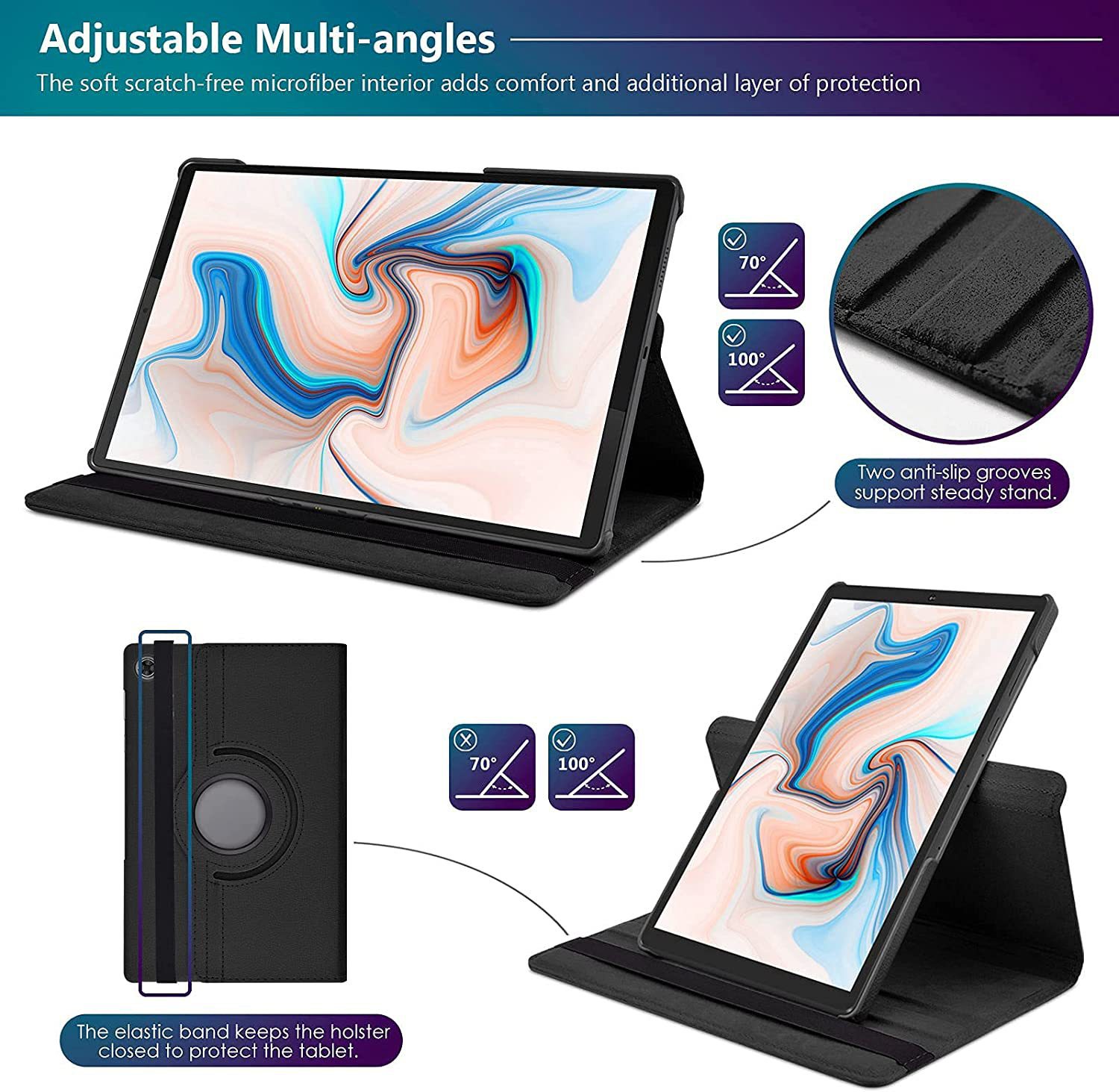 Case For Samsung Galaxy Tab A8 2021 Tablet Cover for Samsung Tab A8 10.5 SM-X200/SM-X205 360 Degree Rotating Leather Cover