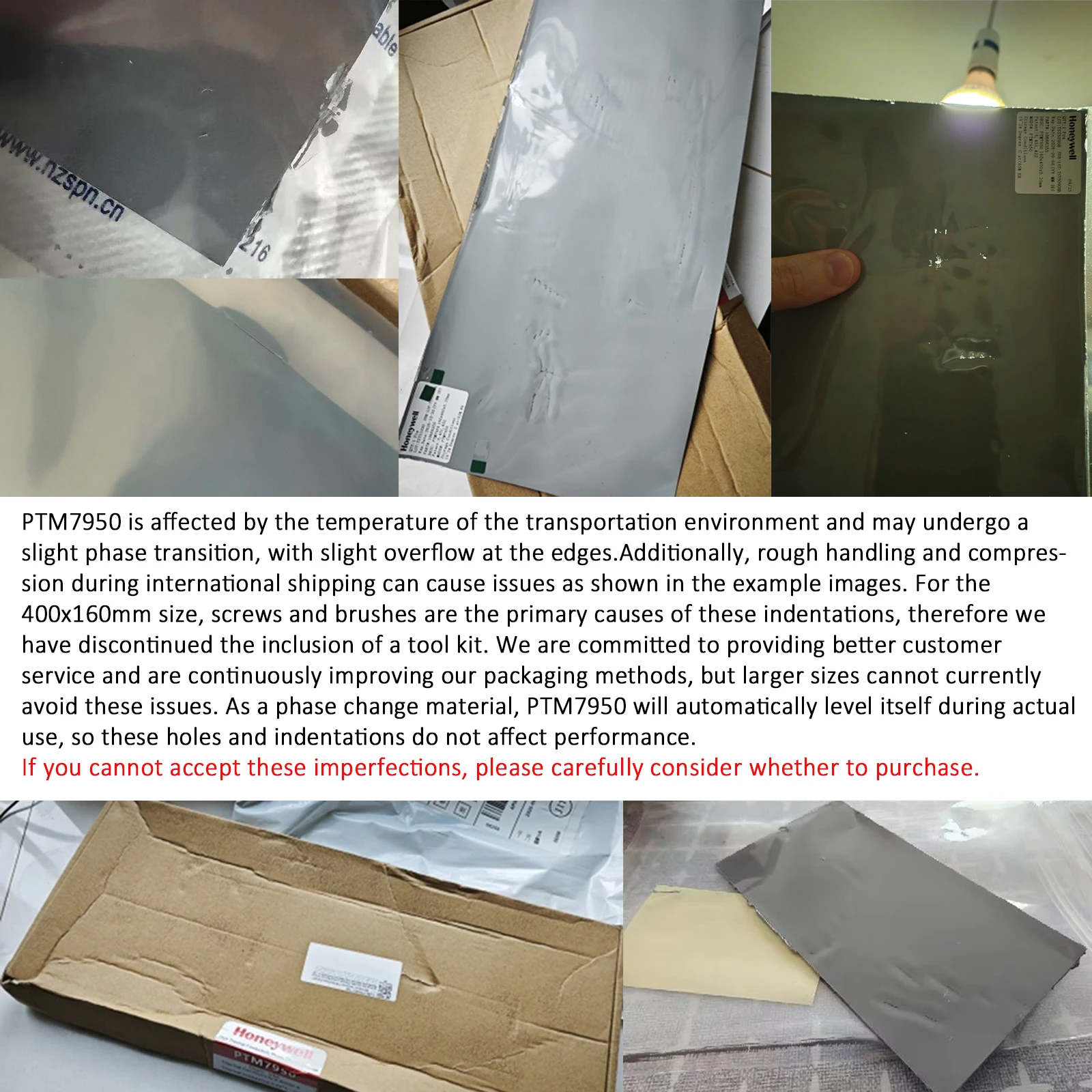 Honeywell PTM7950 Phase Change Pad 8.5W/mk Thermal Grease Material CPU/GPU Cooling Thermal Conductive Paste Silicone Grease Pad