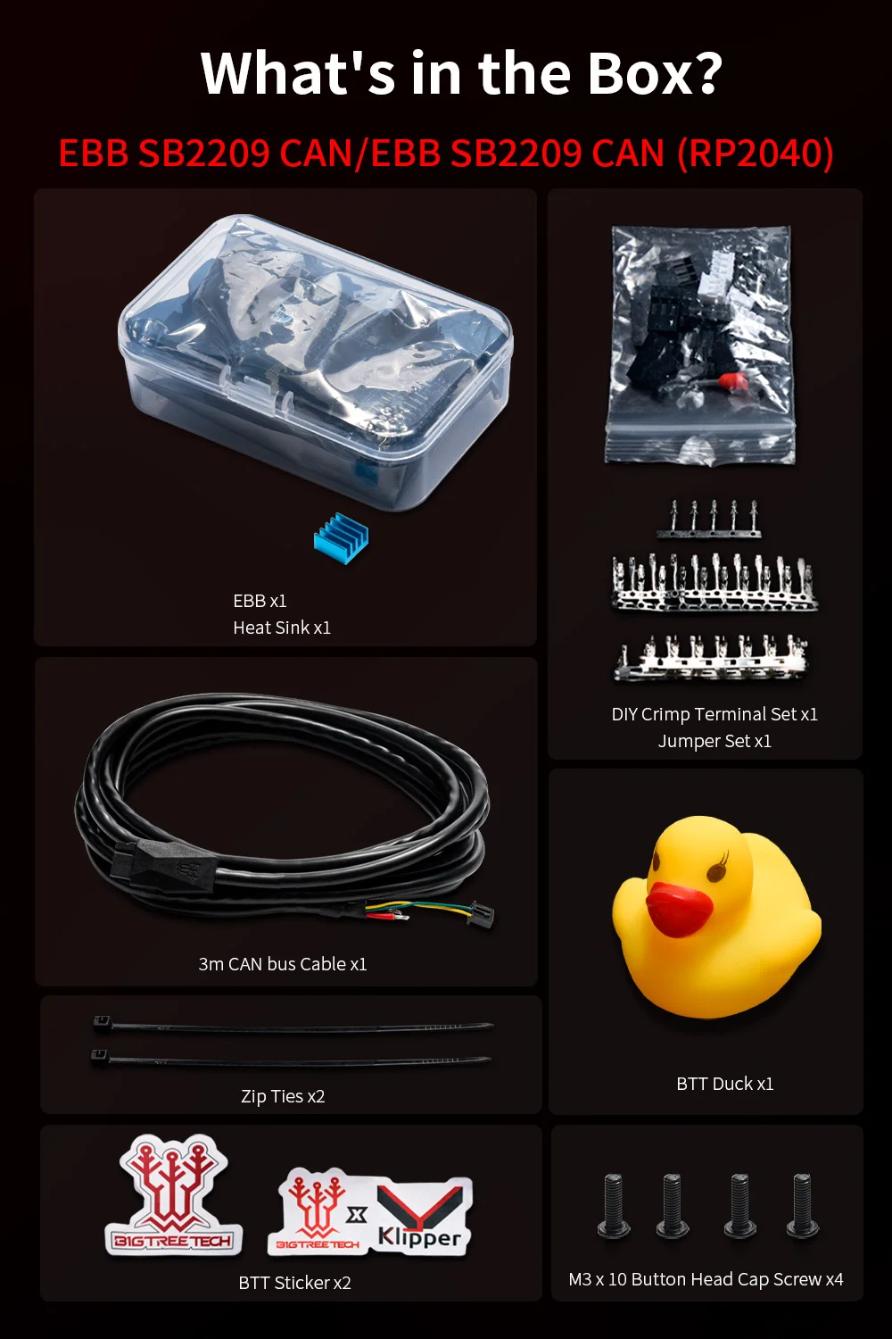 BIGTREETECH EBB SB2209 CAN/USB Board For Klipper Voron StealthBurner KNOMI Octopus Pro Raspberry Pi Canbus HeadTool PT1000