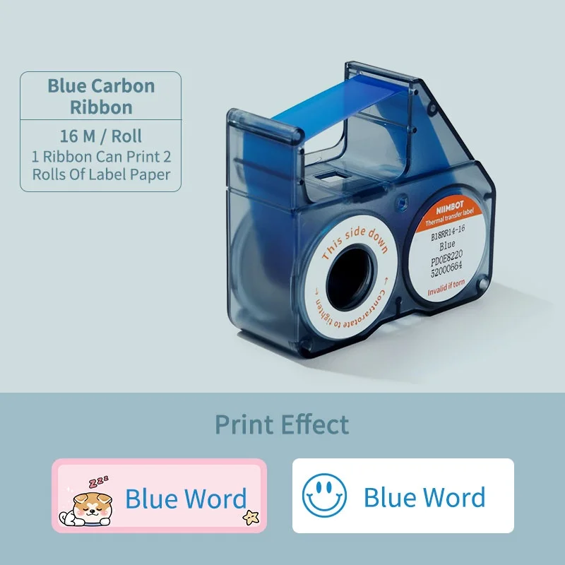 NIIMBOT B18 Labeling Ribbon, Refill Tapes for Thermal Transfer Label Printer/Color label Printer, Long Lasting Non Fade