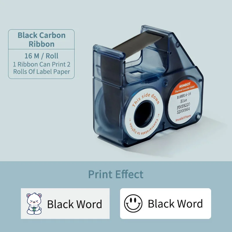 NIIMBOT B18 Labeling Ribbon, Refill Tapes for Thermal Transfer Label Printer/Color label Printer, Long Lasting Non Fade
