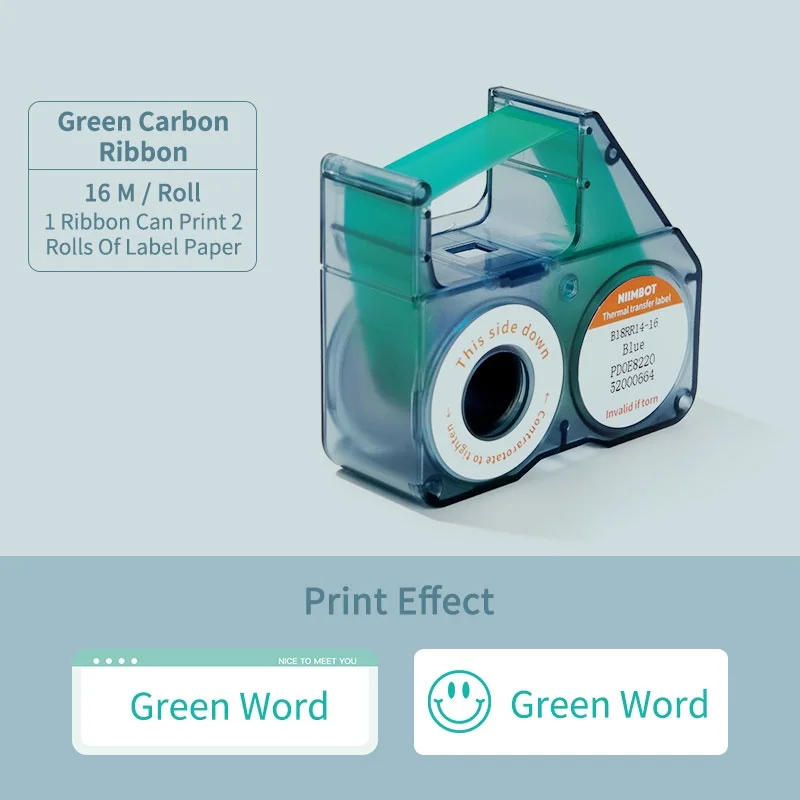 NIIMBOT B18 Labeling Ribbon, Refill Tapes for Thermal Transfer Label Printer/Color label Printer, Long Lasting Non Fade