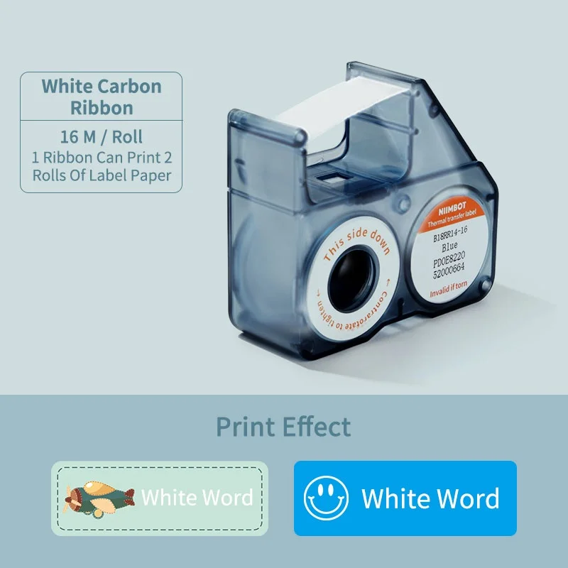 NIIMBOT B18 Labeling Ribbon, Refill Tapes for Thermal Transfer Label Printer/Color label Printer, Long Lasting Non Fade