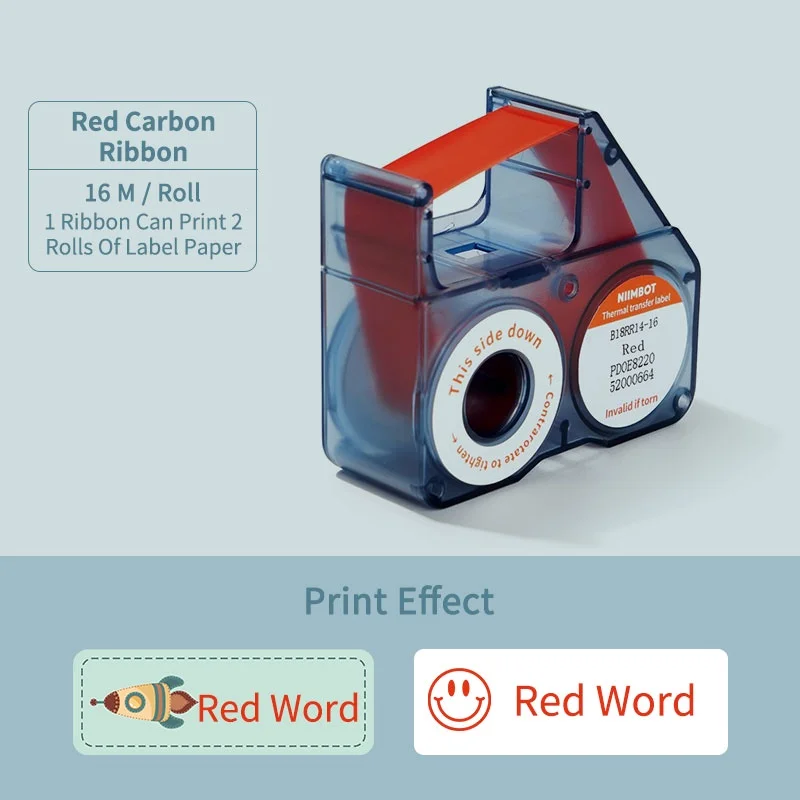 NIIMBOT B18 Labeling Ribbon, Refill Tapes for Thermal Transfer Label Printer/Color label Printer, Long Lasting Non Fade